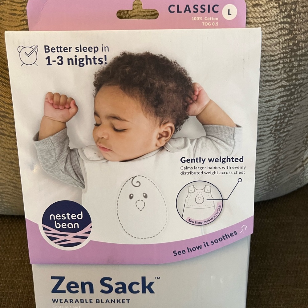 Nested Bean Zen sleep sack- never open